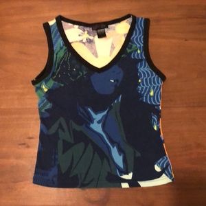 Unique Custo Tank with Face & Flowers